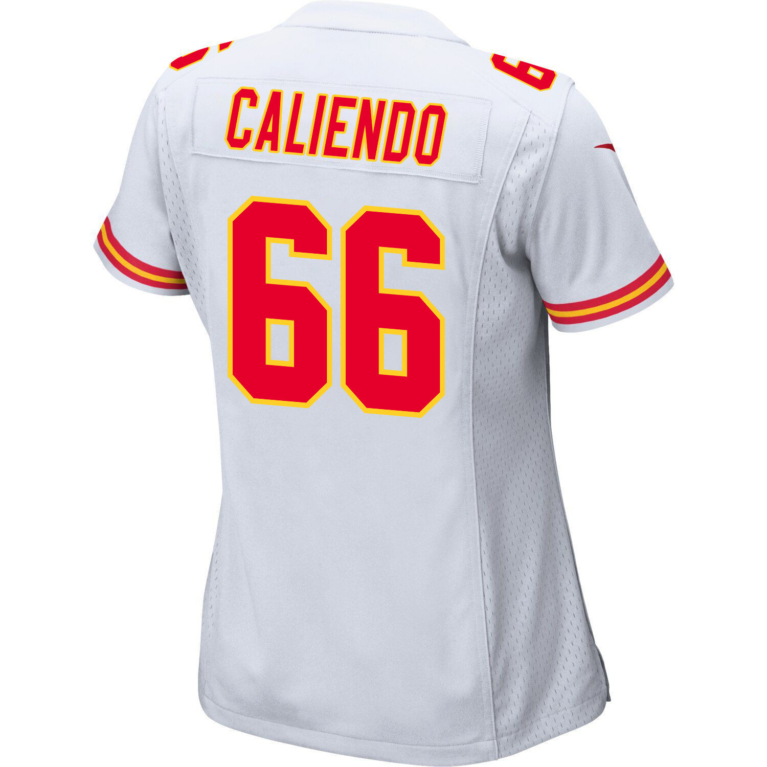 Mike Caliendo 66 Kansas City Chiefs Super Bowl LVIII Champions 4X Game Women Jersey - White