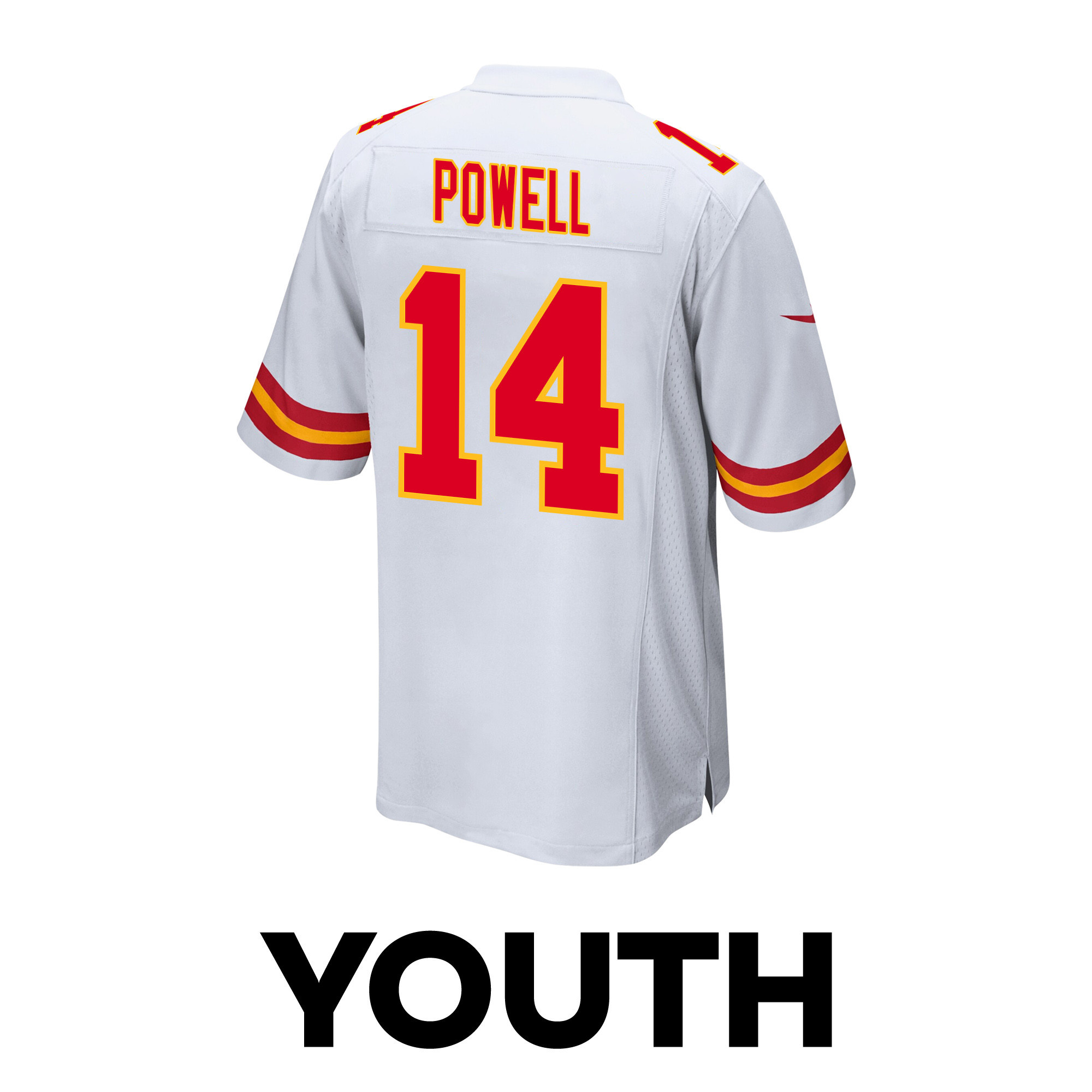 Cornell Powell 14 Kansas City Chiefs Super Bowl LVIII Champions 4X Game YOUTH Jersey - White