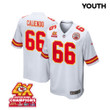 Mike Caliendo 66 Kansas City Chiefs Super Bowl LVIII Champions 4X Game YOUTH Jersey - White