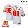 Jody Fortson 88 Kansas City Chiefs Super Bowl LVIII Champions 4X Game YOUTH Jersey - White