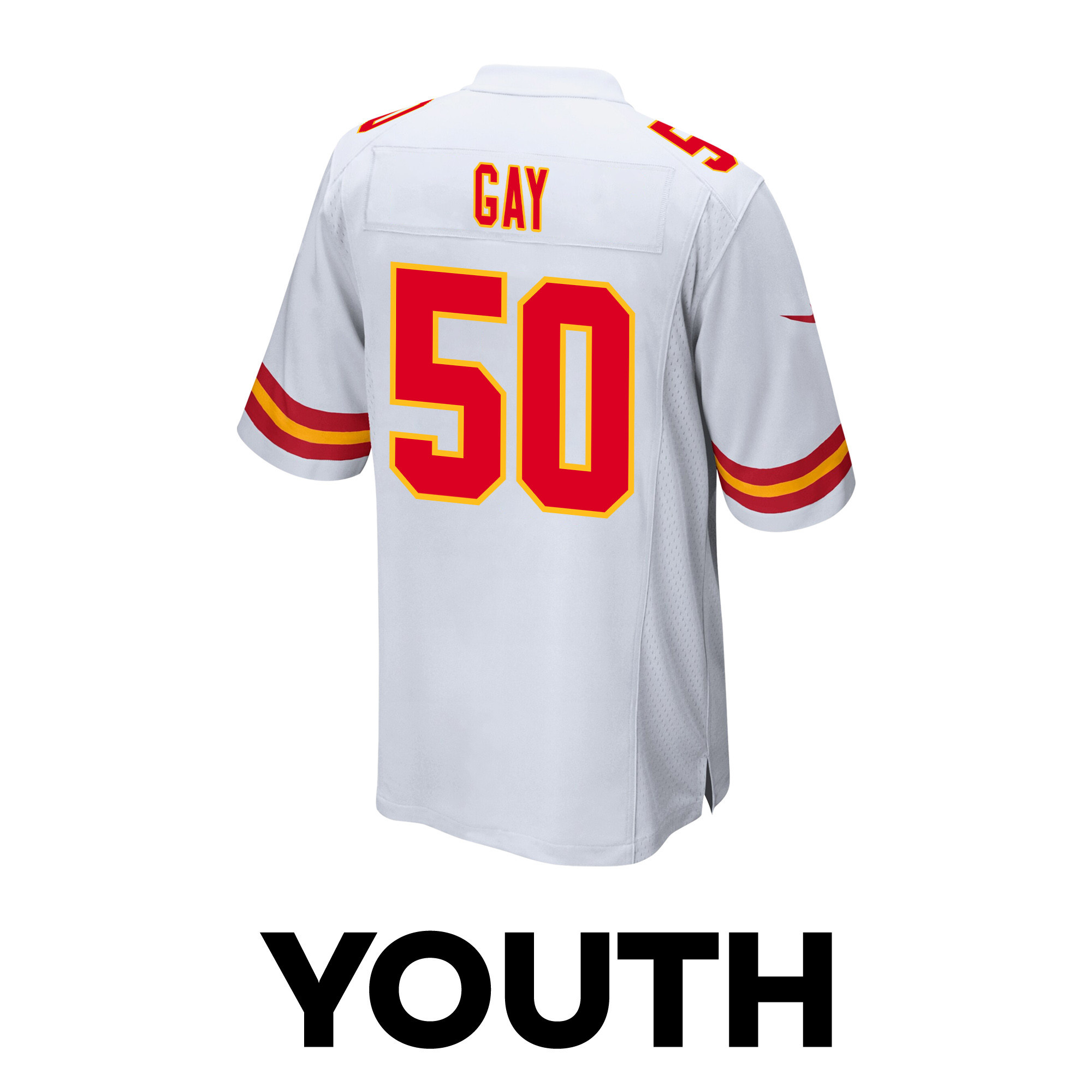 Willie Gay 50 Kansas City Chiefs Super Bowl LVIII Champions 4X Game YOUTH Jersey - White