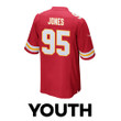 Chris Jones 95 Kansas City Chiefs Super Bowl LVIII Champions 4X Game YOUTH Jersey - Red