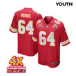 Wanya Morris 64 Kansas City Chiefs Super Bowl LVIII Champions 4X Game YOUTH Jersey - Red