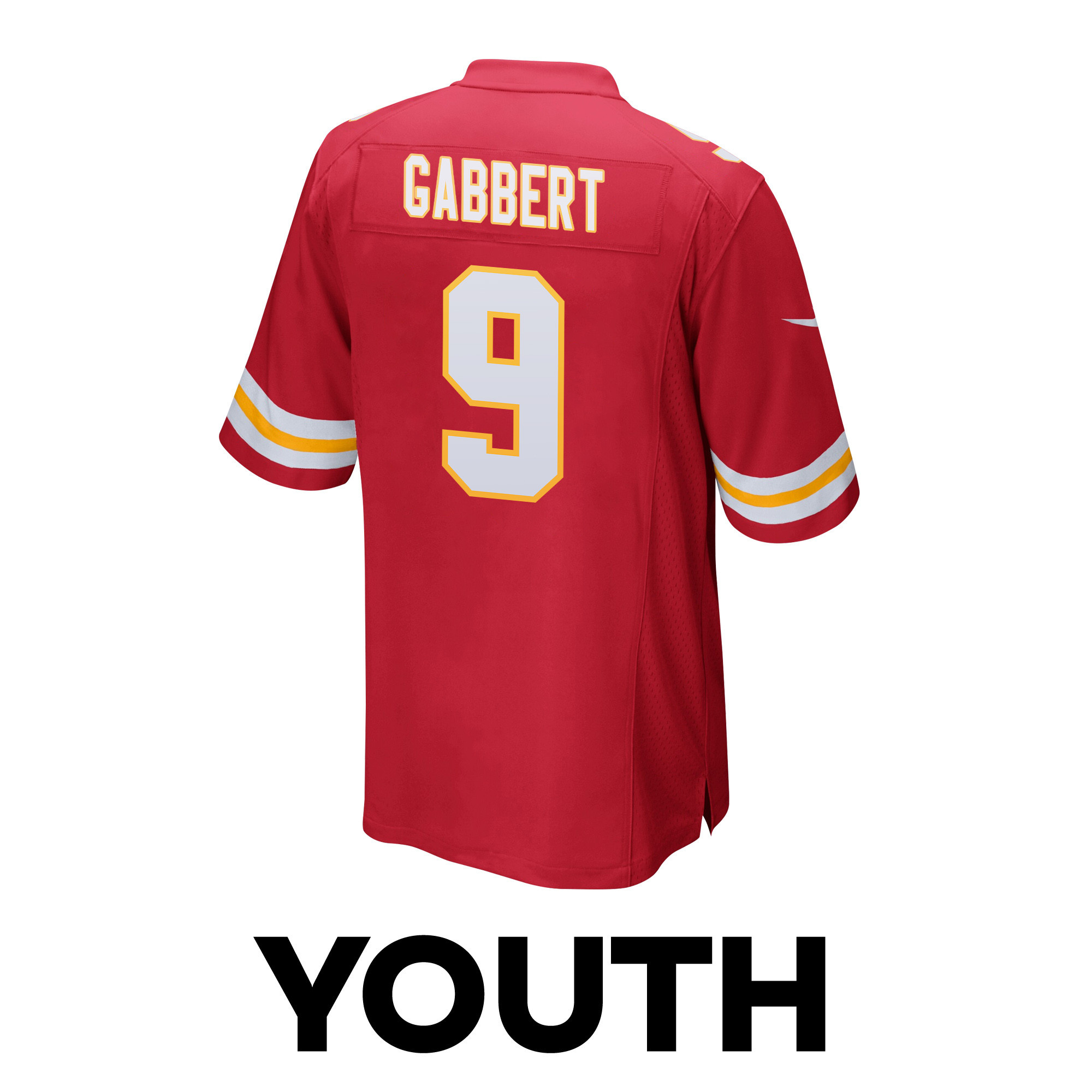 Blaine Gabbert 9 Kansas City Chiefs Super Bowl LVIII Champions 4X Game YOUTH Jersey - Red