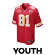 Blake Bell 81 Kansas City Chiefs Super Bowl LVIII Champions 4X Game YOUTH Jersey - Red