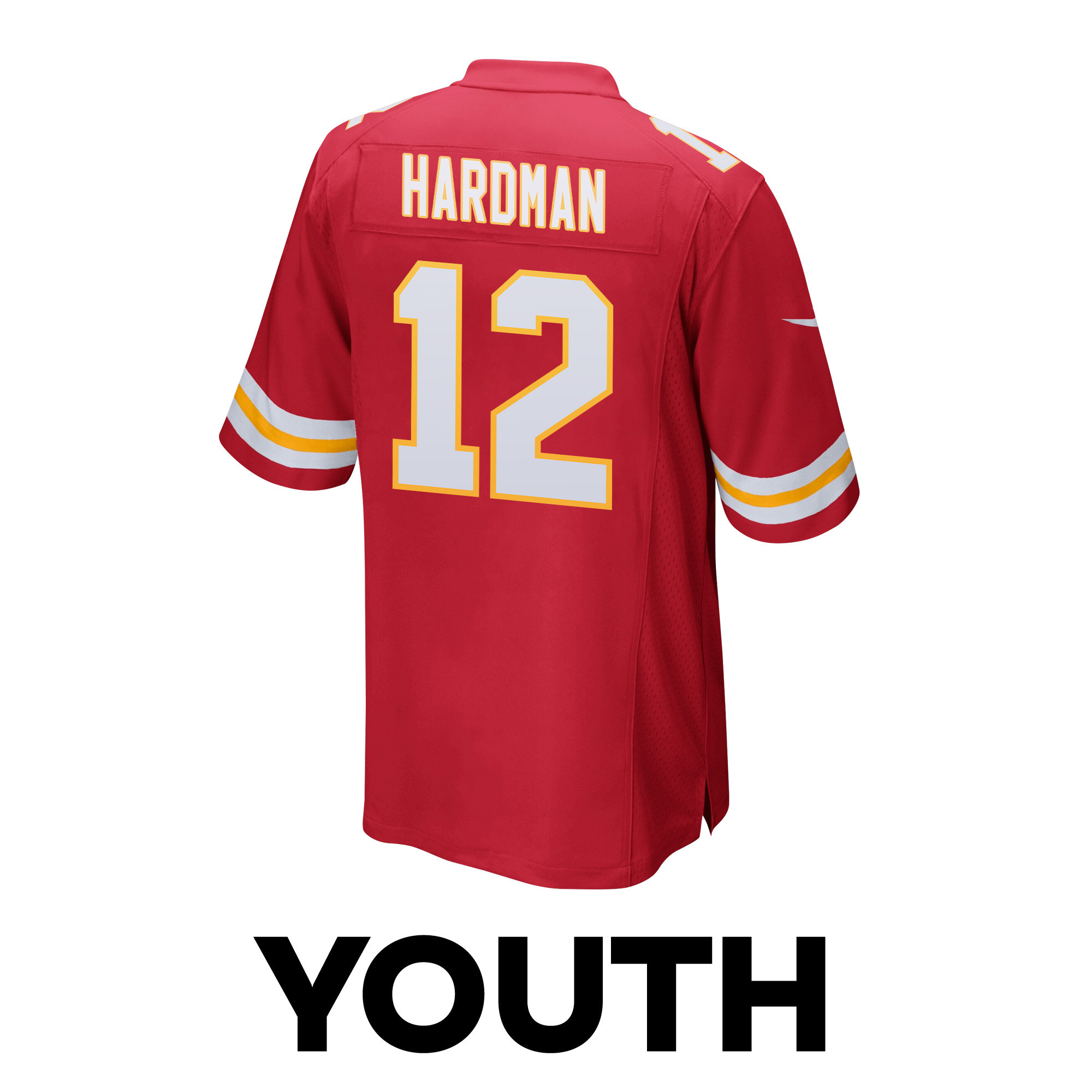 Mecole Hardman 12 Kansas City Chiefs Super Bowl LVIII Champions 4X Game YOUTH Jersey - Red