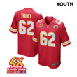Joe Thuney 62 Kansas City Chiefs Super Bowl LVIII Champions 4X Game YOUTH Jersey - Red