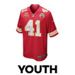 James Winchester 41 Kansas City Chiefs Super Bowl LVIII Champions 4X Game YOUTH Jersey - Red
