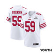 Curtis Robinson 59 San Francisco 49ers 2024 Divisional Patch Game YOUTH Jersey - White