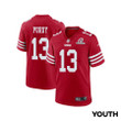 Brock Purdy 13 San Francisco 49ers 2024 Divisional Patch Game YOUTH Jersey - Scarlet