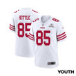 George Kittle 85 San Francisco 49ers 2024 Divisional Patch Game YOUTH Jersey - White