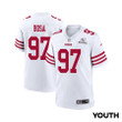 Nick Bosa 97 San Francisco 49ers 2024 Divisional Patch Game YOUTH Jersey - White