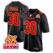 Keaontay Ingram 30 Kansas City Chiefs Super Bowl LVIII Champions 4X Fashion Game Men Jersey - Carbon Black