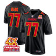 Lucas Niang 77 Kansas City Chiefs Super Bowl LVIII Champions 4X Fashion Game Men Jersey - Carbon Black