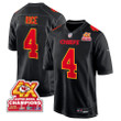 Rashee Rice 4 Kansas City Chiefs Super Bowl LVIII Champions 4X Fashion Game Men Jersey - Carbon Black