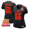 George Karlaftis 56 Kansas City Chiefs Super Bowl LVIII Champions 4X Fashion Game Women Jersey - Carbon Black