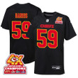 Darius Harris 59 Kansas City Chiefs Super Bowl LVIII Champions 4X Fashion Game YOUTH Jersey - Carbon Black
