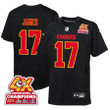 Richie James 17 Kansas City Chiefs Super Bowl LVIII Champions 4X Fashion Game YOUTH Jersey - Carbon Black