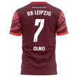 Dani Olmo 7 RB Leipzig 2024/25 Away Men Jersey - All Over Printed - Red