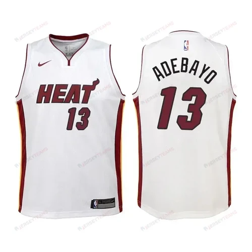 Youth Heat Bam Adebayo 13 Association Edition White Jersey