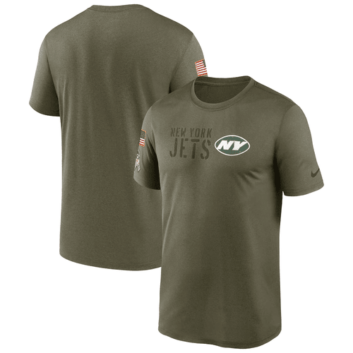 New York Jets Men 2022 Salute to Service Legend Team T-Shirt - Olive