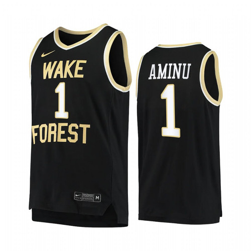 Wake Forest Demon Deacons Al-Farouq Aminu 1 Jersey College Basketball Black Uniform
