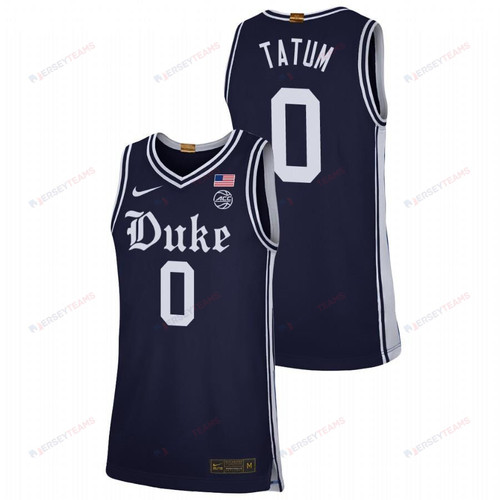 Jayson Tatum 0 Duke Blue Devils Navy Alternate Brotherhood Jersey