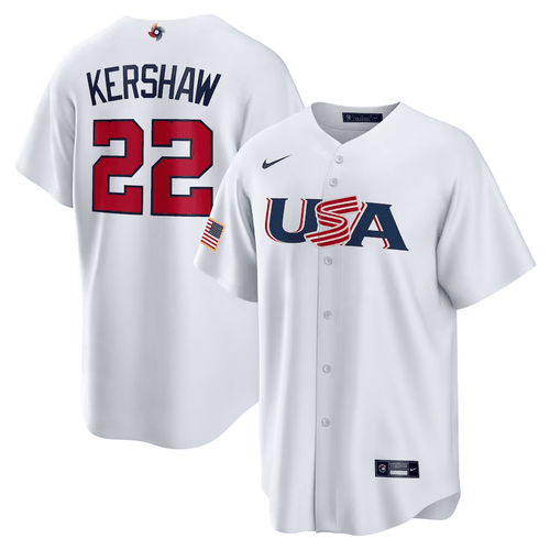 Clayton Kershaw 22 USA Baseball 2023 World Baseball Classic Jersey - White