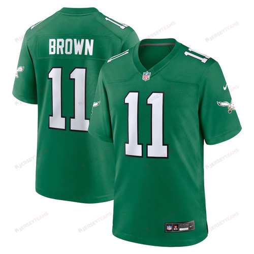 A.J. Brown 11 Philadelphia Eagles Alternate Game YOUTH Jersey - Kelly Green