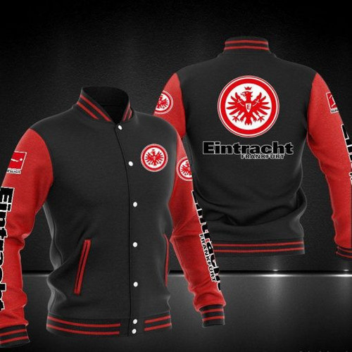 Eintracht Frankfurt Black Red - AOP Varsity Jacket - All-Over-Printed Jacket