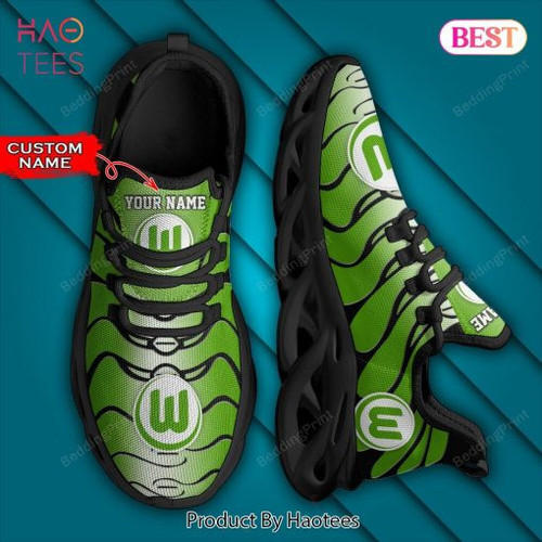 VfL Wolfsburg Black Mix Green Custom Name 3D Max Soul Sneaker Shoes