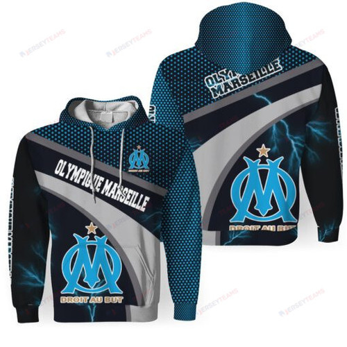 Olympique de Marseille Limited Edition 3D Printed Pullover Hoodie