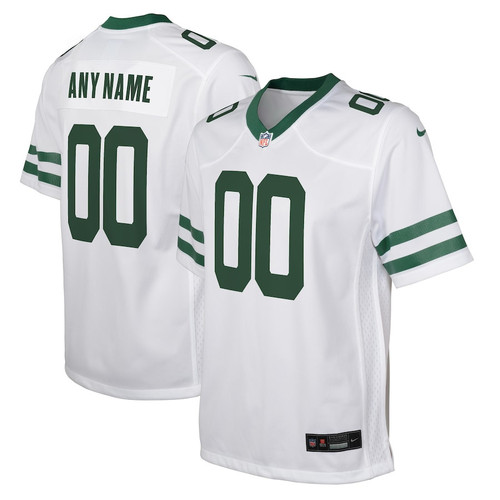 New York Jets Custom YOUTH Legacy Game Jersey - White