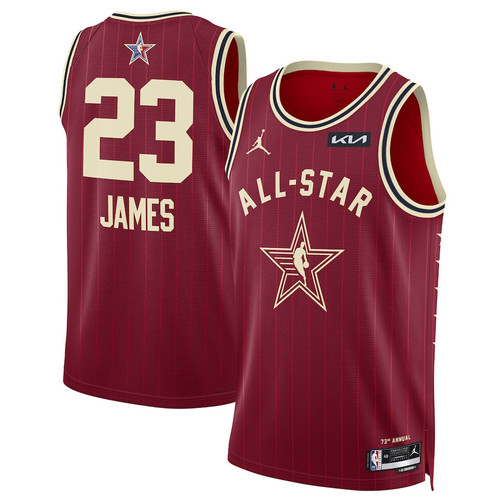 LeBron James 23 2024 NBA All-Star Game Swingman Men Jersey - Crimson