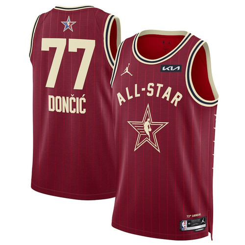 Luka Dončić 77 2024 NBA All-Star Game Swingman Men Jersey - Crimson