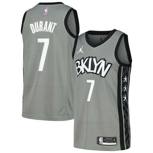 Kevin Durant 7 Brooklyn Nets Swingman Player Jersey - Statement Edition - Gray