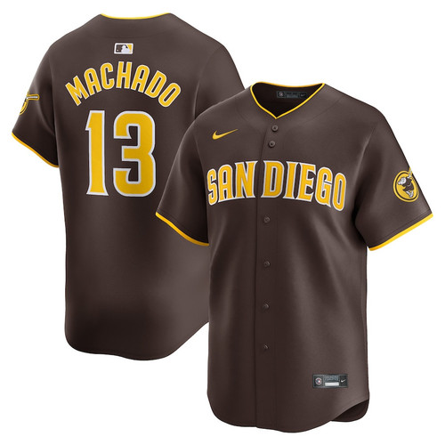 Manny Machado 13 San Diego Padres Away Limited Player Men Jersey - Brown