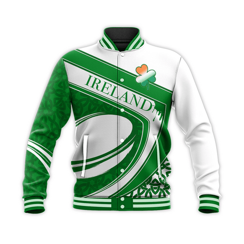Ireland Rugby Rb Splendor Celtic Baseball Jacket - White