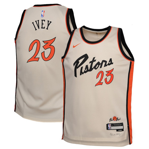 Jaden Ivey 23 Detroit Pistons 2024/25 Swingman Player YOUTH Jersey - City Edition - Cream