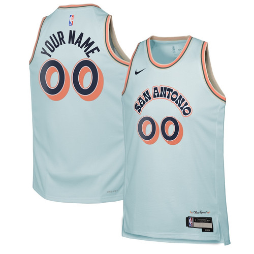 San Antonio Spurs 2024/25 Swingman Custom YOUTH Jersey - City Edition - Light Blue