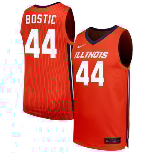 Kendall Bostic 44 Illinois Fighting Illini Unisex NIL Women's Basketball Jersey - Orange