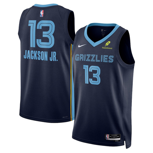 Jaren Jackson Jr. 13 Memphis Grizzlies Unisex Swingman Badge Player Jersey - Icon Edition - Navy