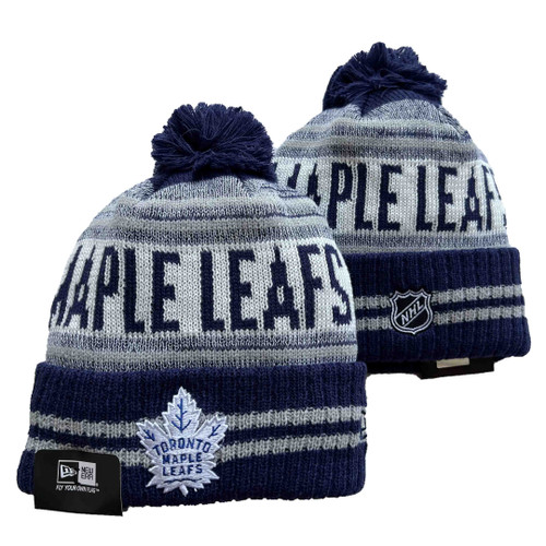 Toronto Maple Leafs Cuffed Knit Hat with Pom