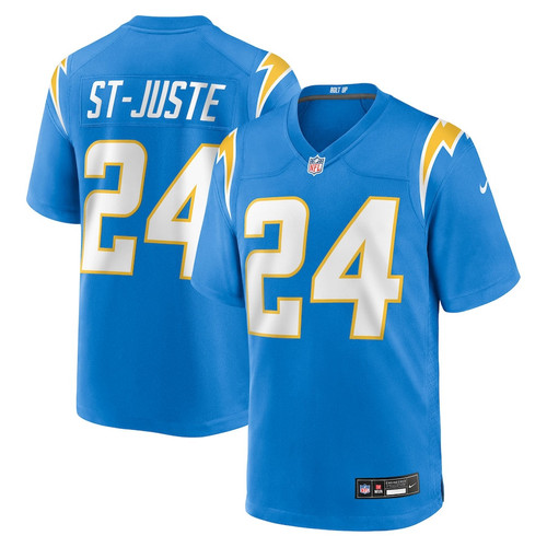 Benjamin St-Juste 24 Los Angeles Chargers Team Game Men Jersey - Powder Blue