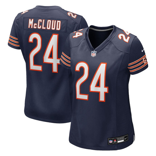 Nick McCloud 24 Chicago Bears Women's Team Game Jersey - Navy