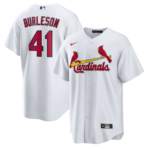 Alec Burleson 41 St. Louis Cardinals Home Men Jersey - White