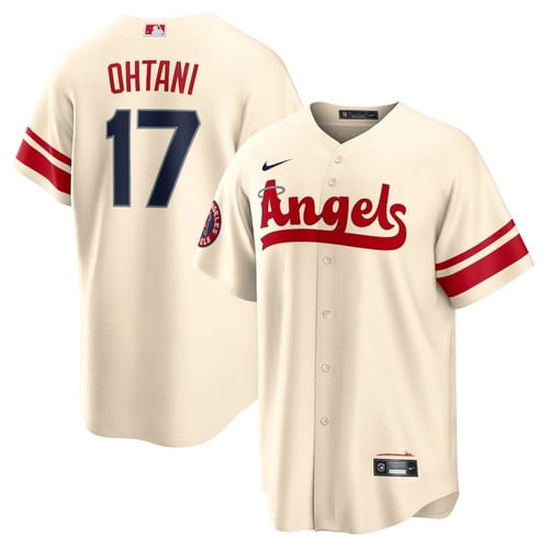 Shohei Ohtani 17 Los Angeles Angels City Connect Player Jersey - Cream