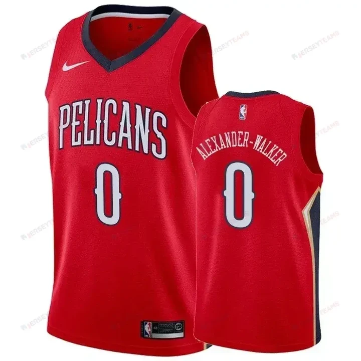 Men's New Orleans Pelicans Nickeil Alexander-walker 0 Statet Jersey