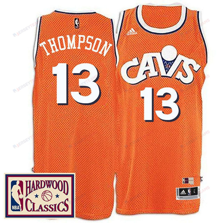 Men's Male 2016-17 Season Cleveland Cavaliers 13 Hardwood Classics Throwback Orange Jersey Tristan Thompson Jersey