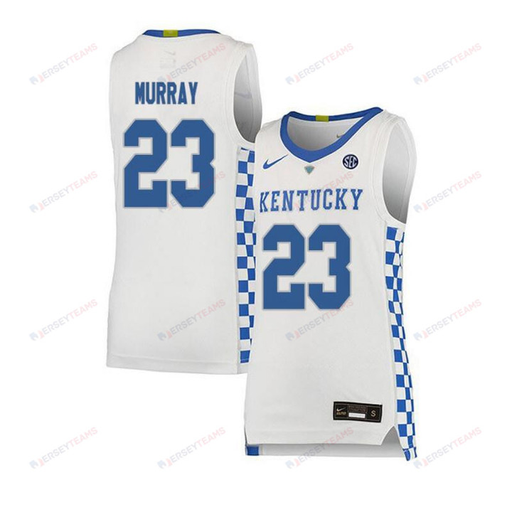 Men 23 Jamal Murray White Elite Kentucky Wildcats Basketball Jersey
